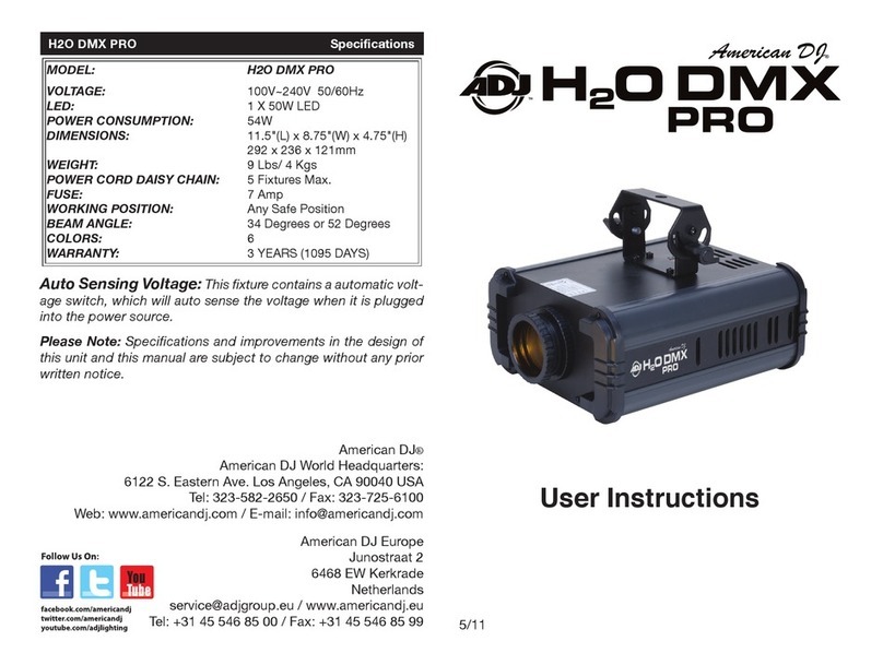 ADJ H2O DMX Pro User manual