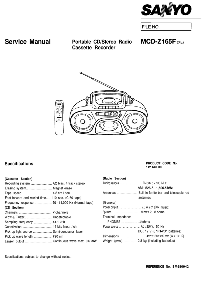 Sanyo MCD-Z165F User manual Sanyo MCD-Z165F User manual