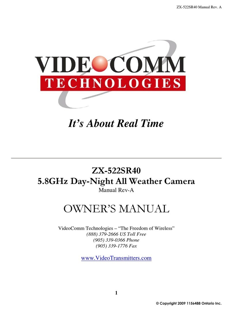 VideoComm Technologies ZX-522SR40 owner's manual