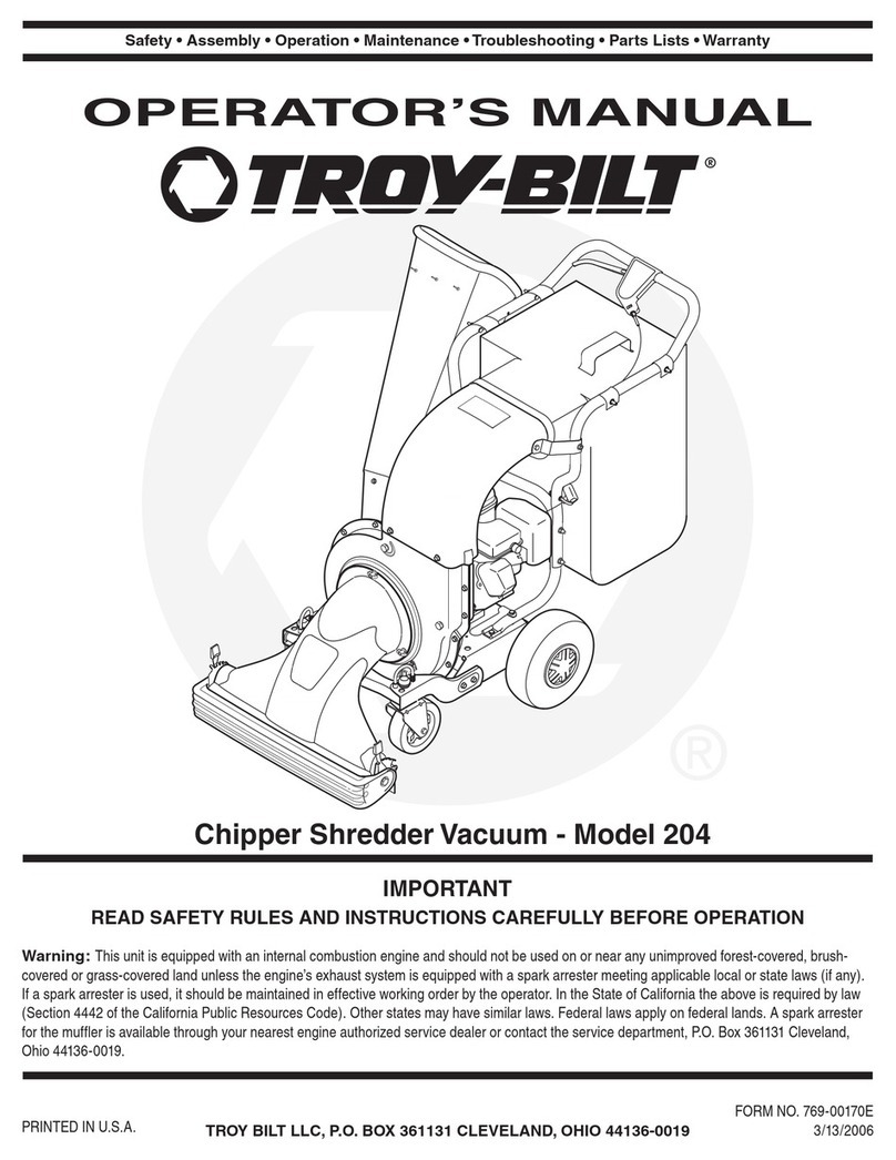 Troy-Bilt 204 User manual