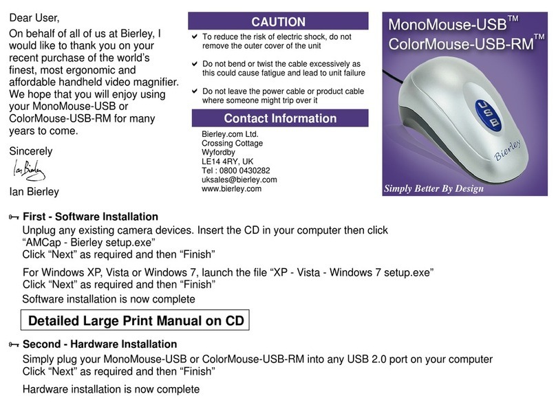 Bierley MonoMouse-USB User manual