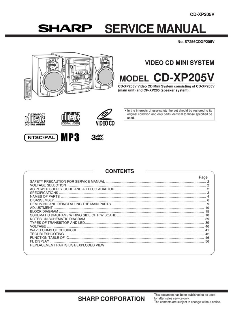 Sharp CD-XP205V User manual