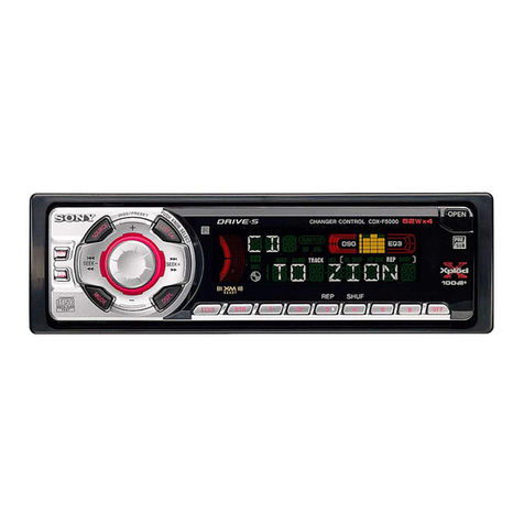 Sony CDX-F5000 - Fm/am Compact Disc Player User manual