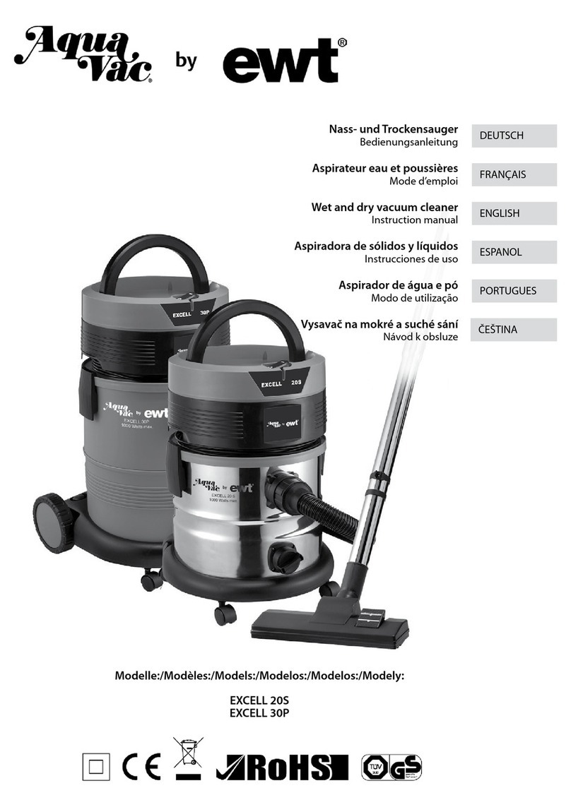AquaVac EXCELL 20S instruction manual