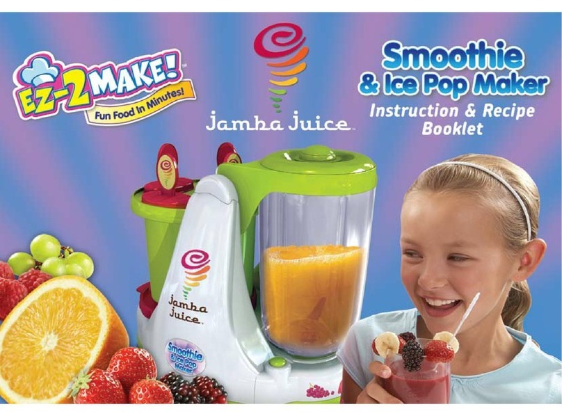 Jamba Juice Smoothie & Ice Pop Maker INSTRUCTION AND RECIPE BOOKLET