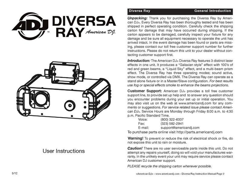 ADJ Diversa Ray User instructions