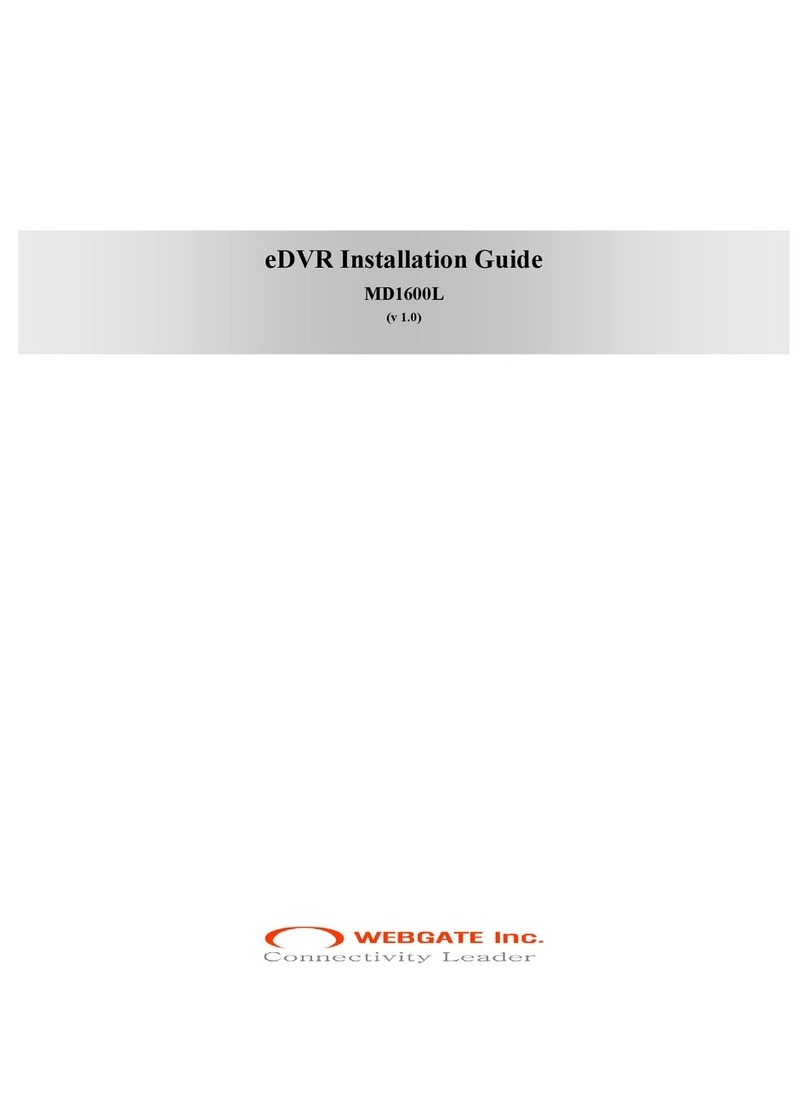 WebGate MD1600L eDVR User manual