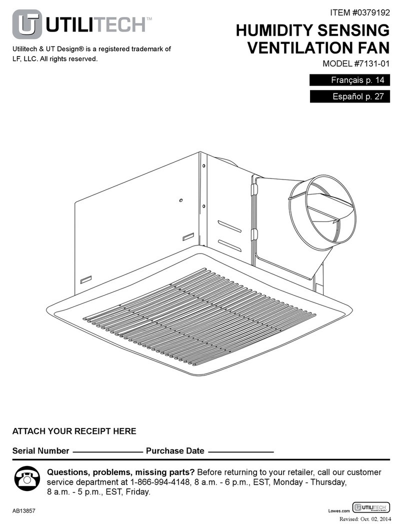 Utilitech 7131-0 User manual