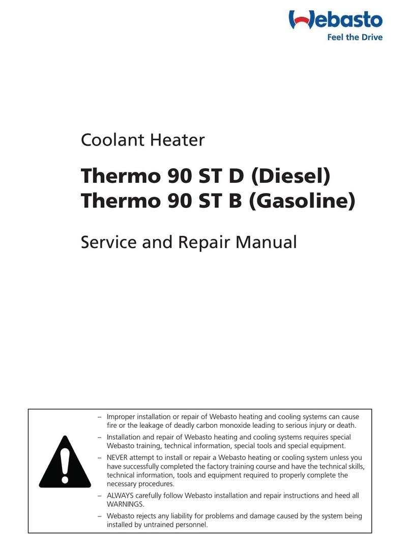 Webasto Thermo 90 ST Installation and operating manual Webasto Thermo 90 ST Installation and operating manual