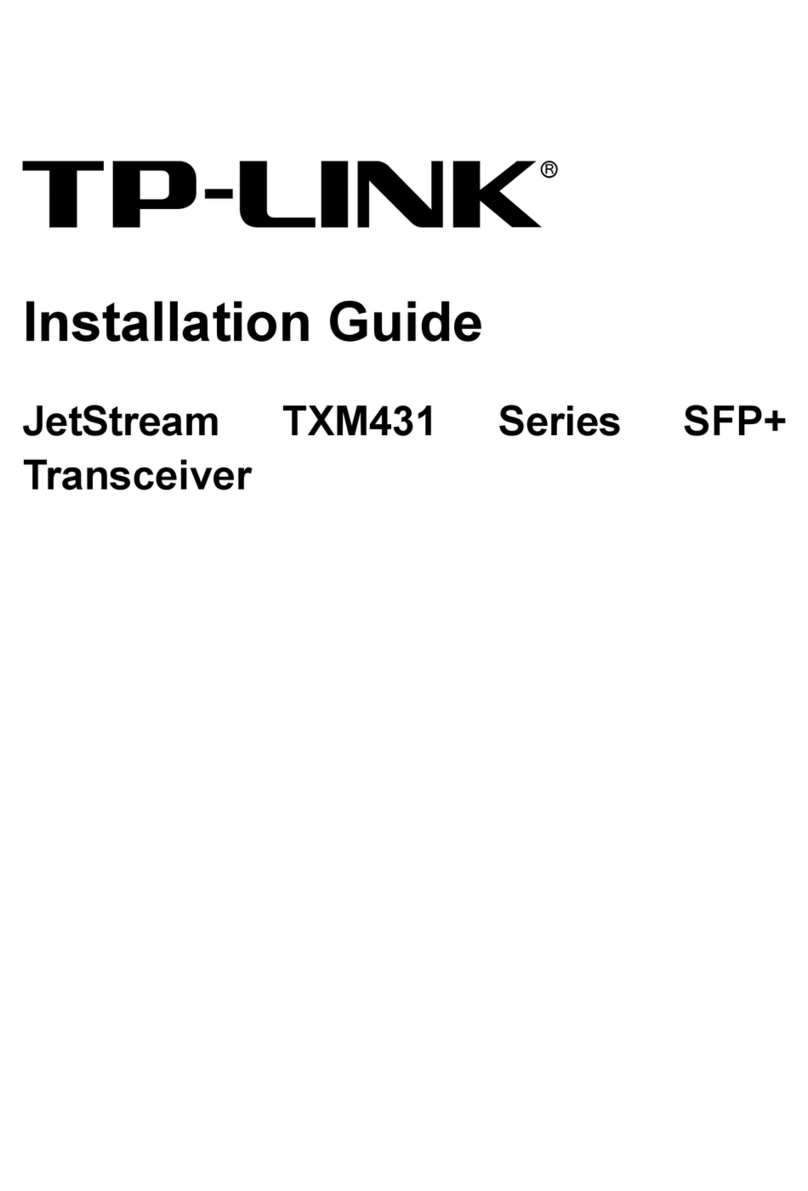 TP-Link JetStream TXM431 Series SFP+ User manual