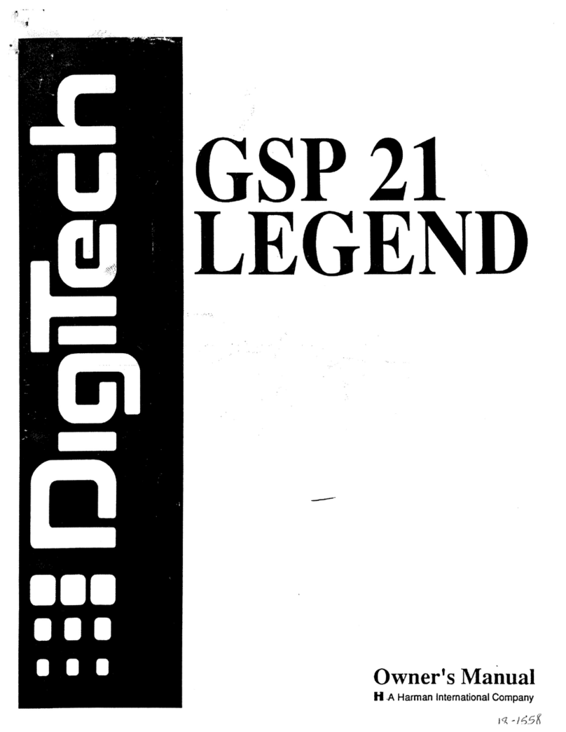 digi-tech GSP 21 Legend User manual