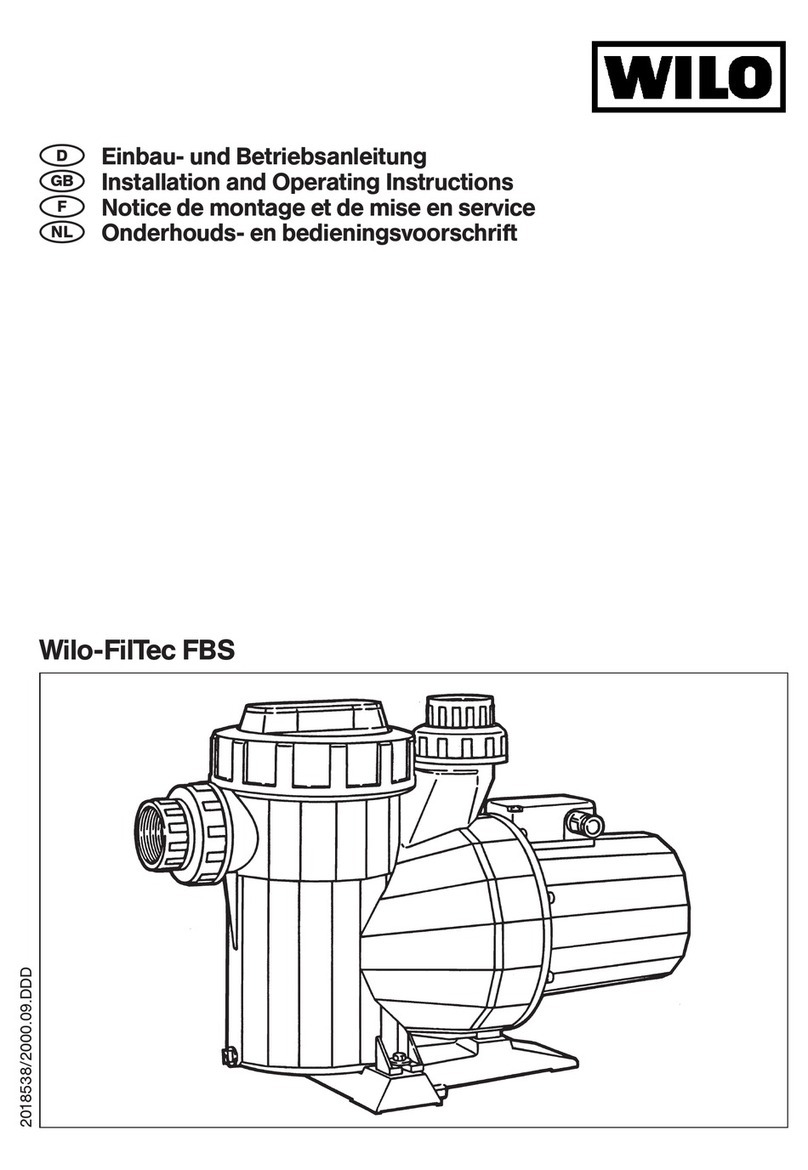 Wilo Wilo-FilTec FBS Installation and operating instructions