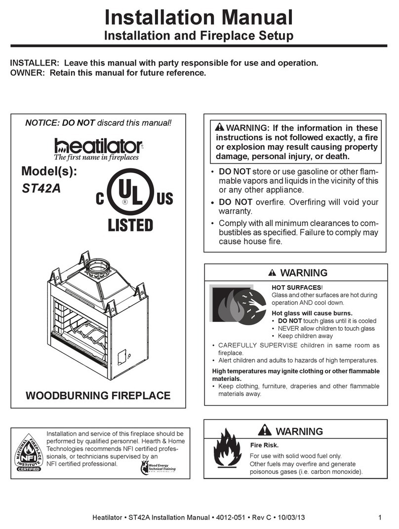 Heatilator ST42A User manual Heatilator ST42A User manual