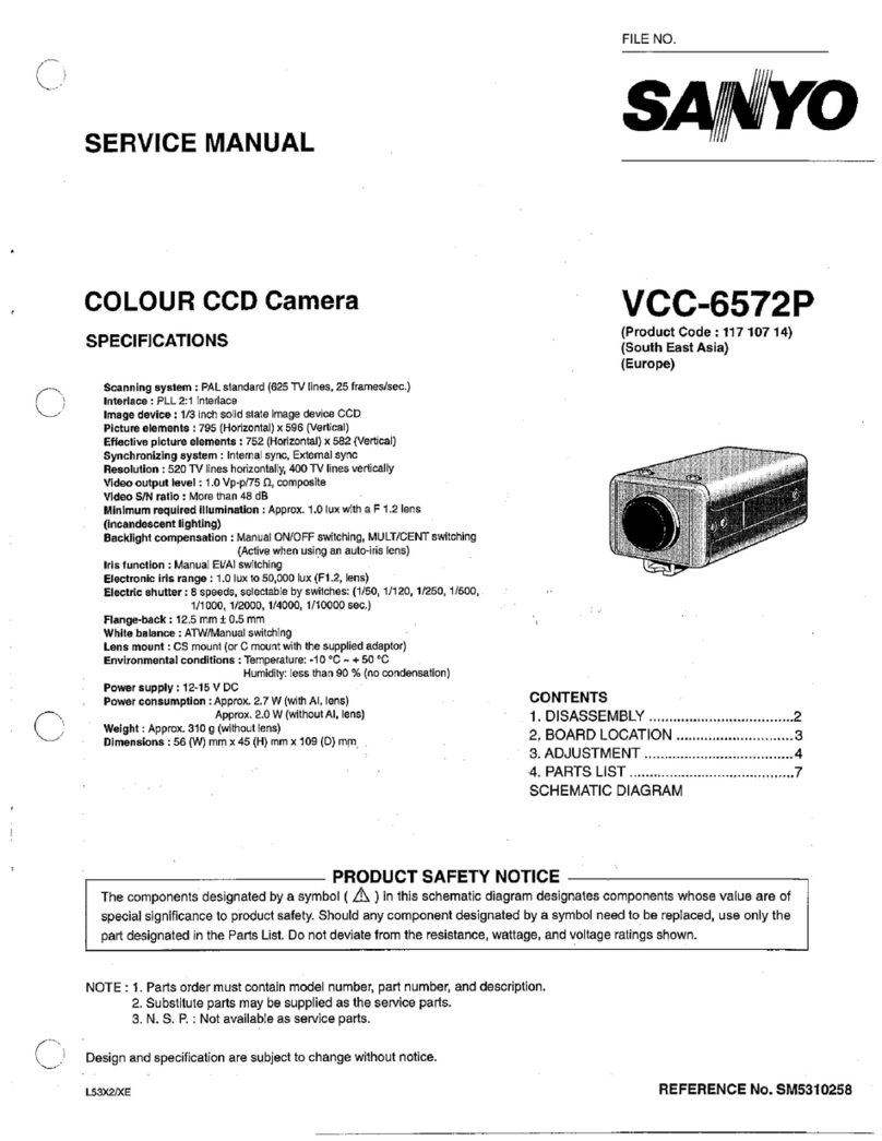 Sanyo VCC-6572P Service manual Sanyo VCC-6572P Service manual