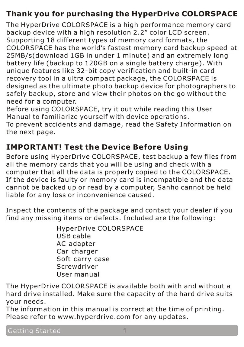 SANHO HyperDrive COLORSPACE user manual
