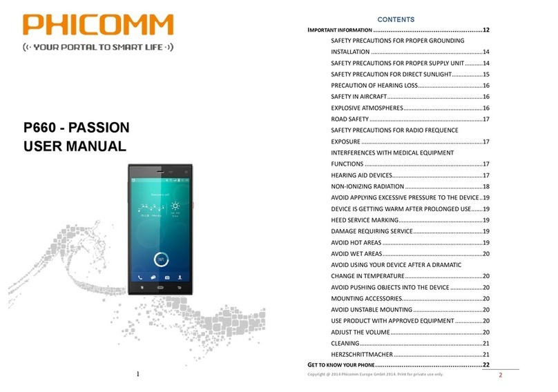 PHICOMM P660 PASSION user manual