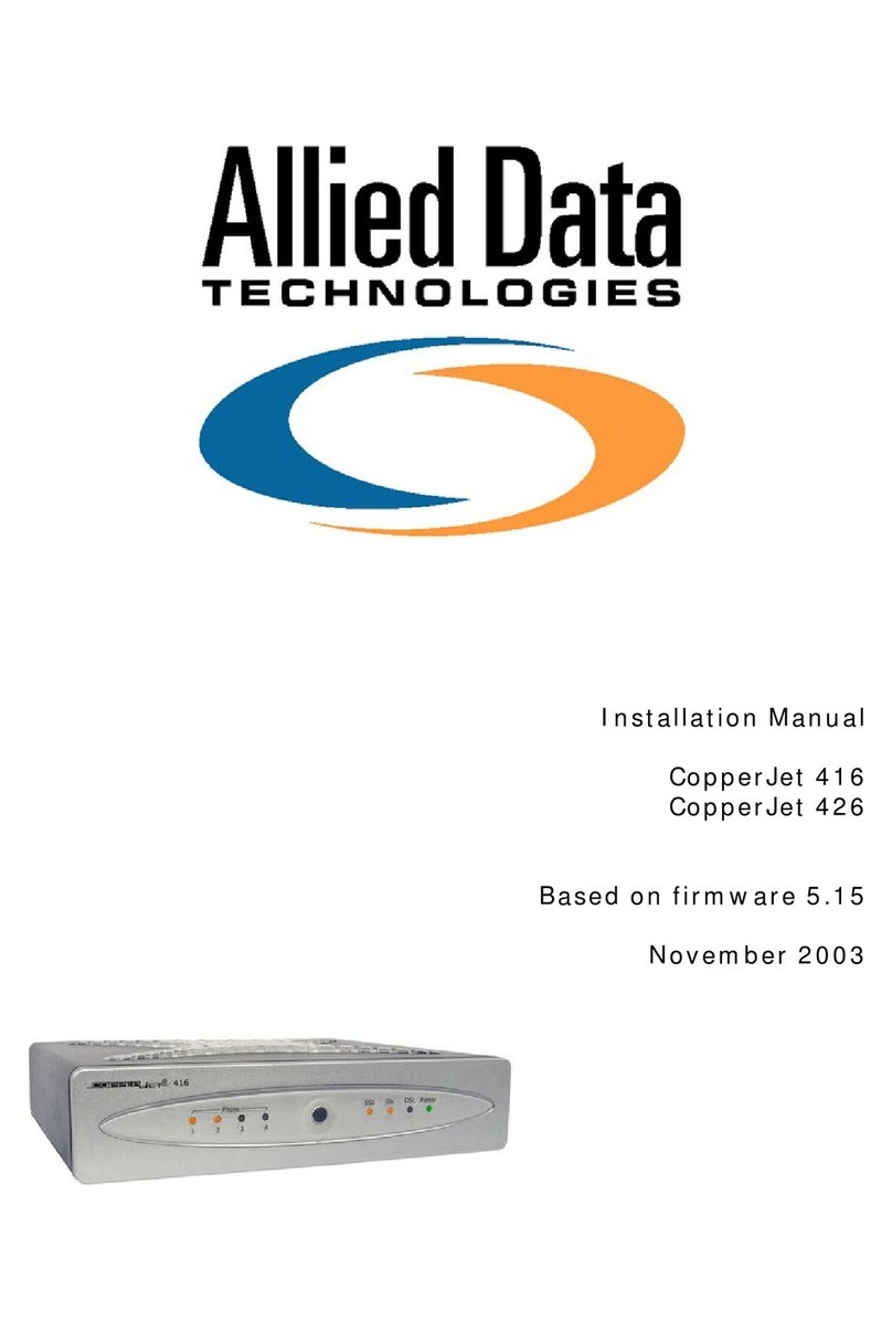 Allied Data Technologies CopperJet 416 installation manual