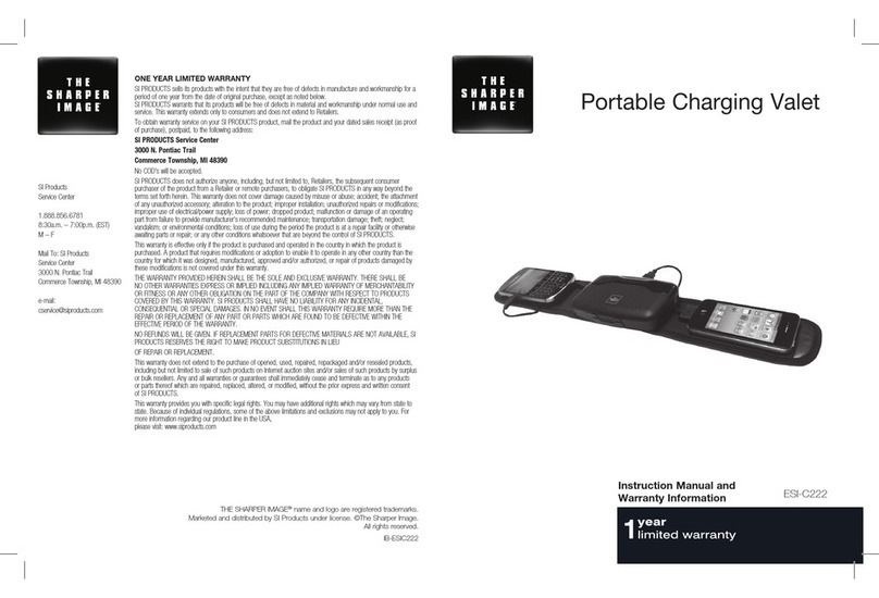 SI Products ESI-C222 Instruction manual and  warranty information