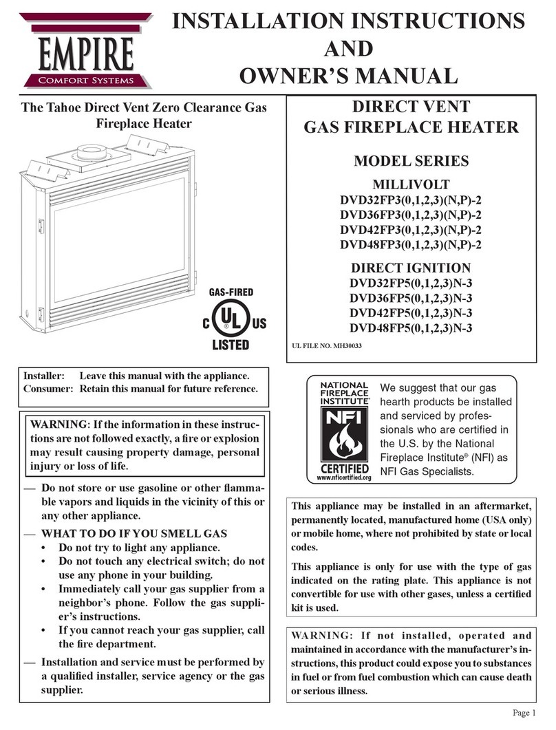 Empire Comfort Systems DVD32FP3(0 Quick start guide Empire Comfort Systems DVD32FP3(0 Quick start guide