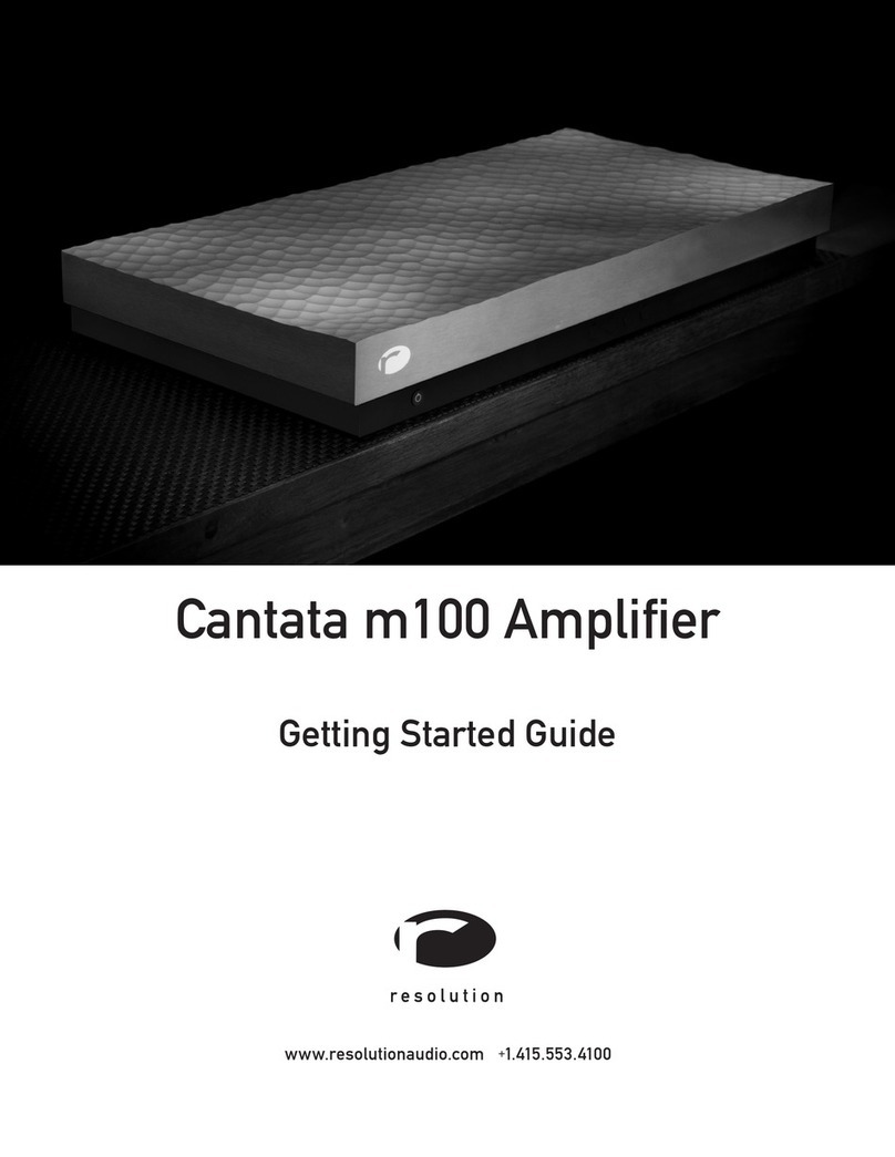 Resolution Cantata m100 User manual