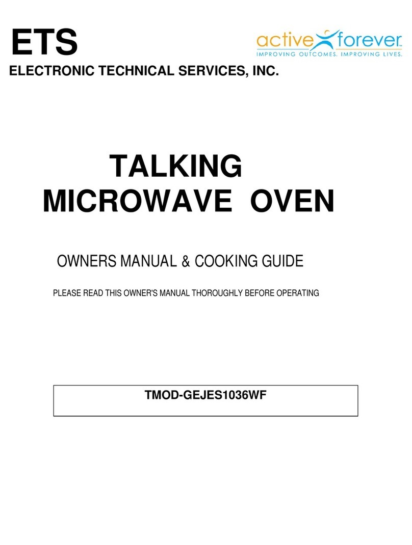 ETS TMOD-GEJES1036WF Owner's manual & cooking guide