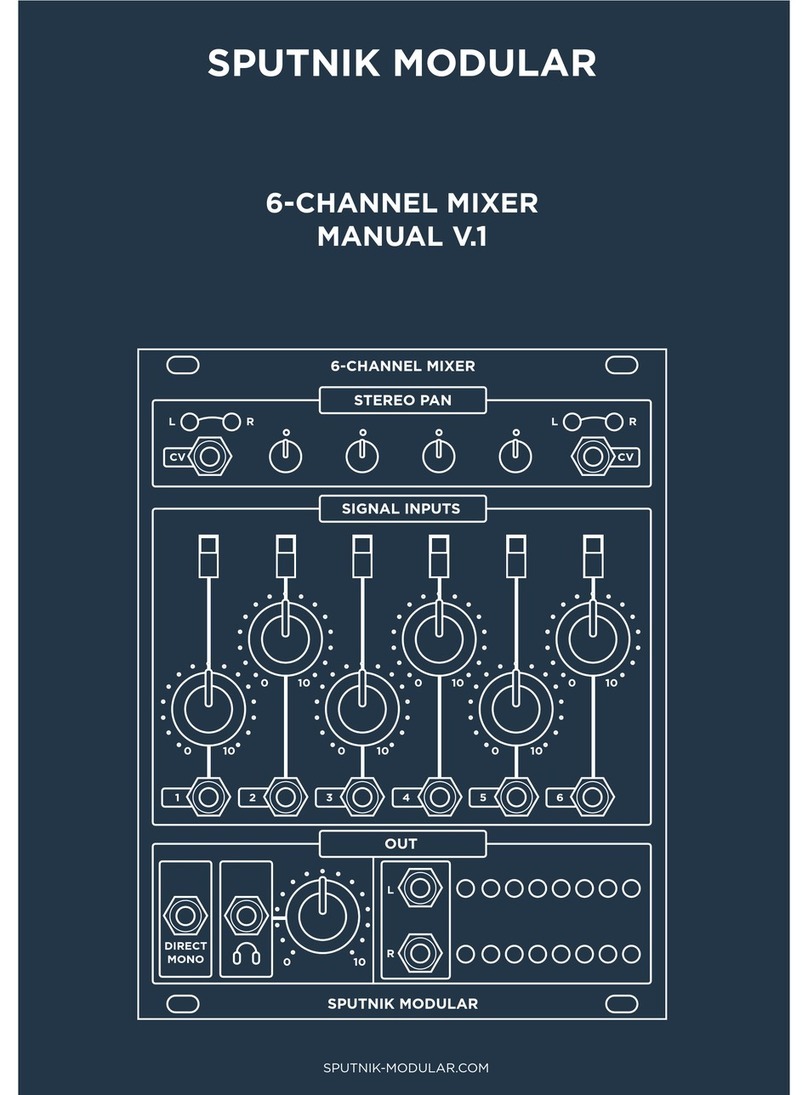 SPUTNIK MODULAR 6-CHANNEL MIXER user manual