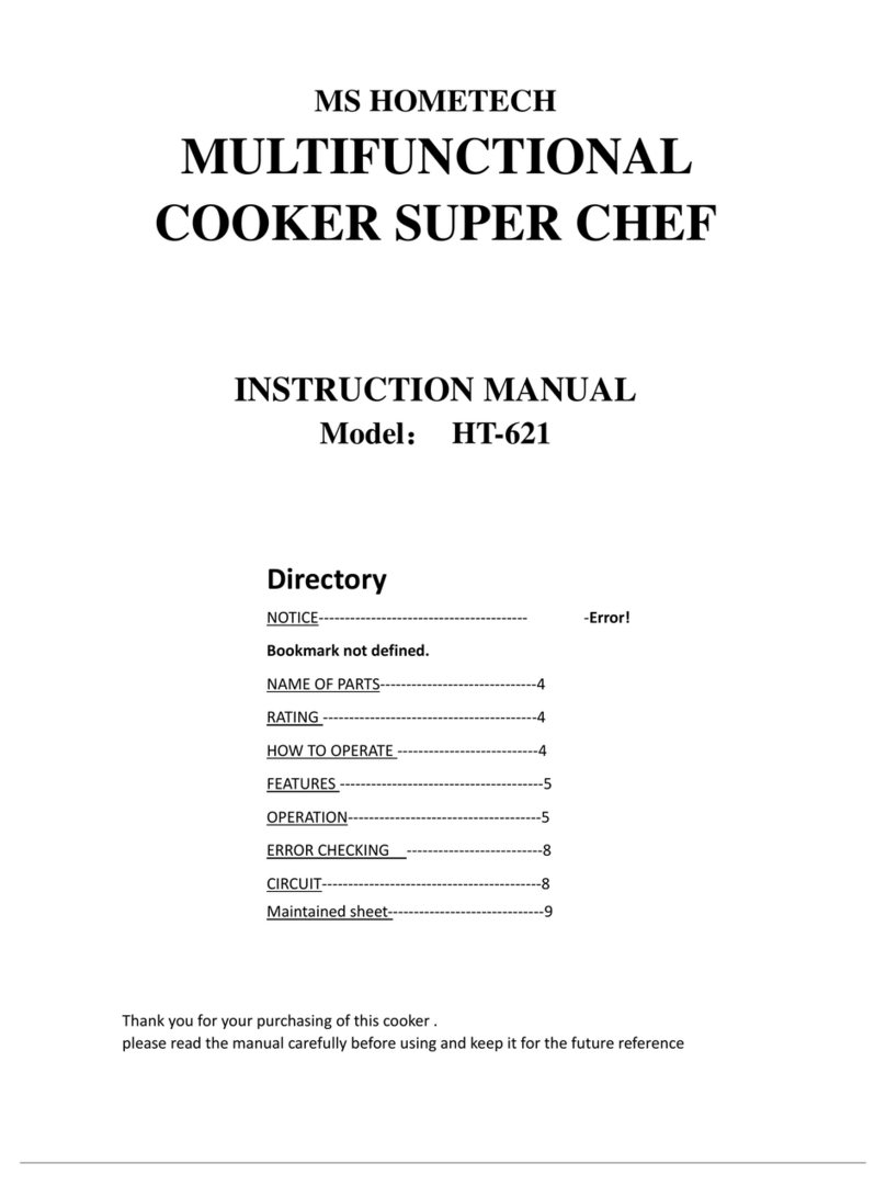 MS Hometech HT-621 SUPER CHEF instruction manual
