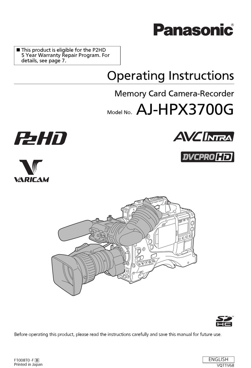 Panasonic VariCam AJ-HPX3700G User manual