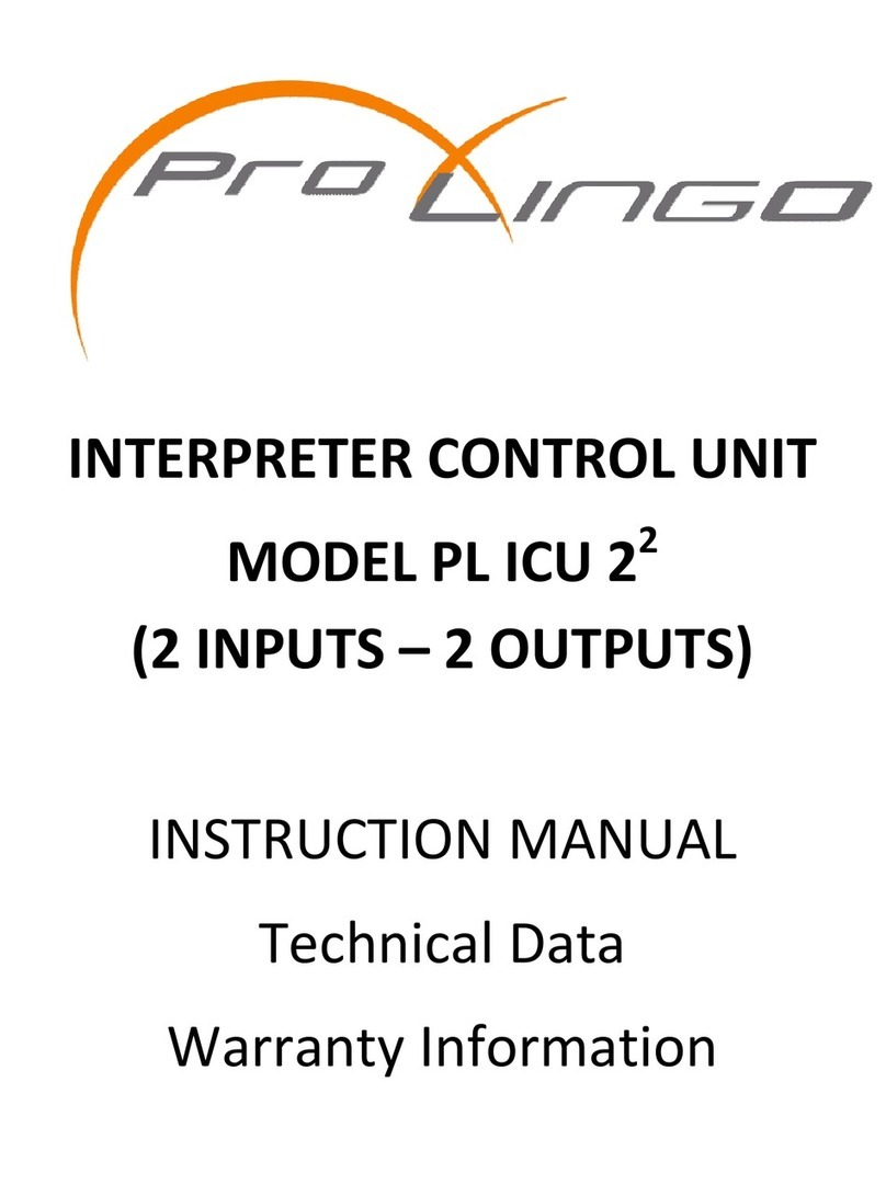 Pro Lingo PL ICU 22 instruction manual Pro Lingo PL ICU 22 instruction manual