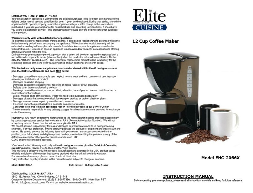 Elite Products EHC-2066X instruction manual