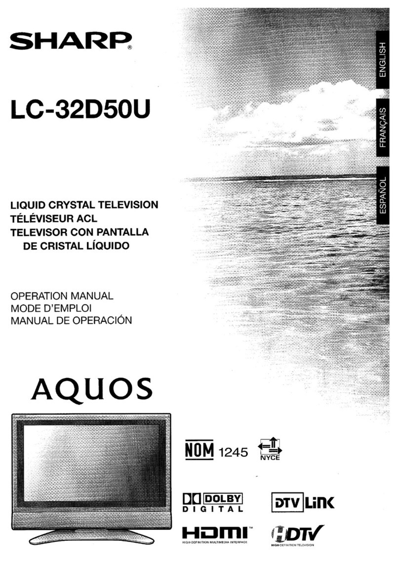 Sharp Aquos LC 32D50U User manual Sharp Aquos LC 32D50U User manual