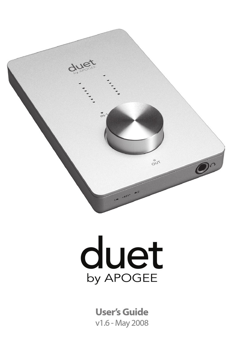 Apogee Apogee Duet user guide