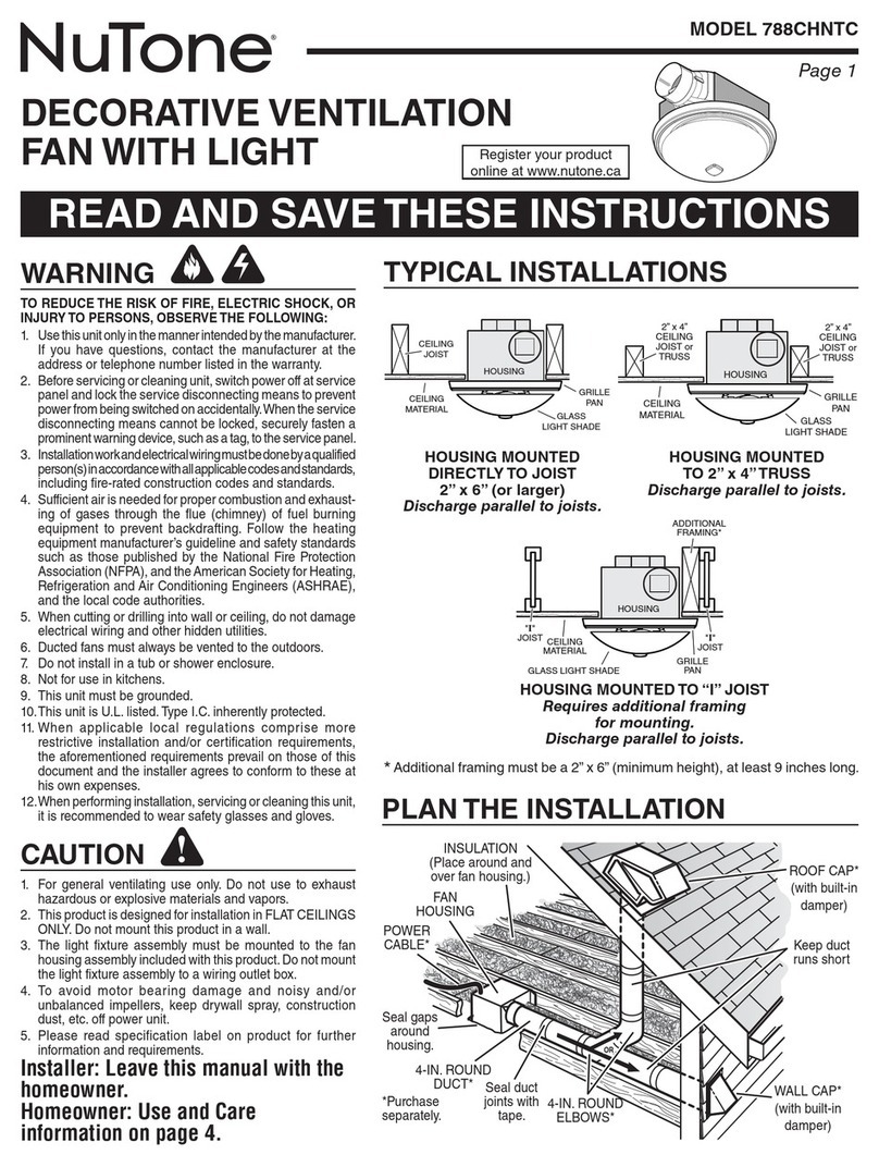 NuTone 788CHNTC Instructions for use
