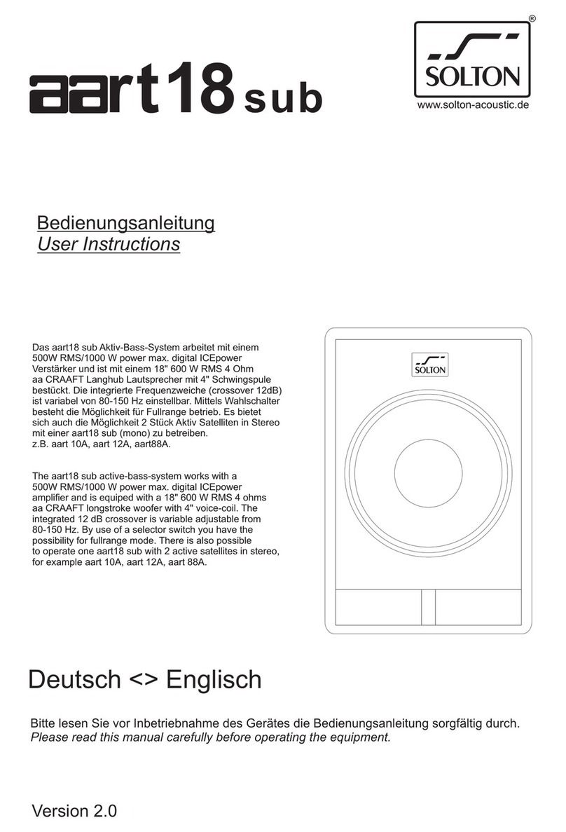 Solton aart18sub User instructions