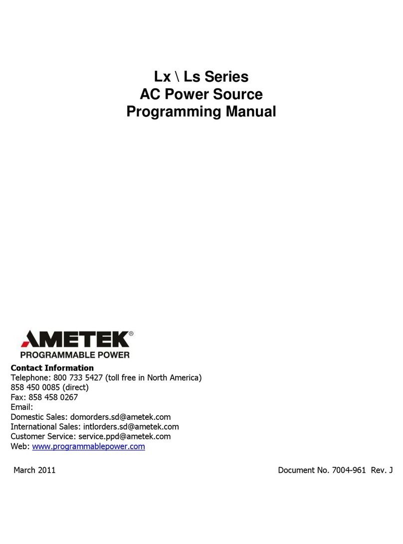 Ametek LX series Operating and maintenance manual