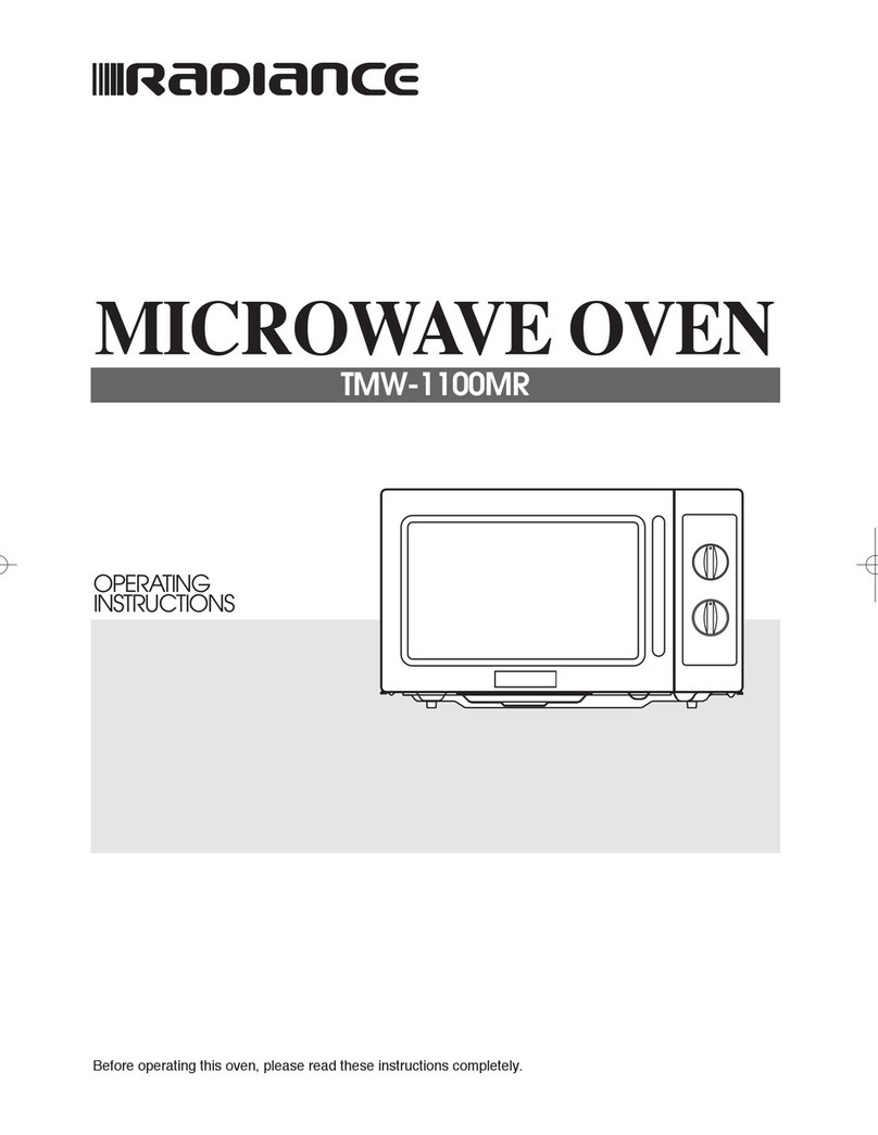 radiance TMW-1100MR operating instructions