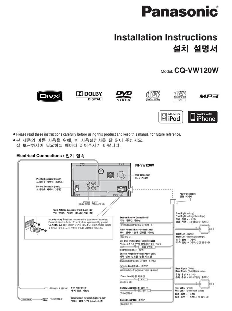 Panasonic CQ-VW120W User manual