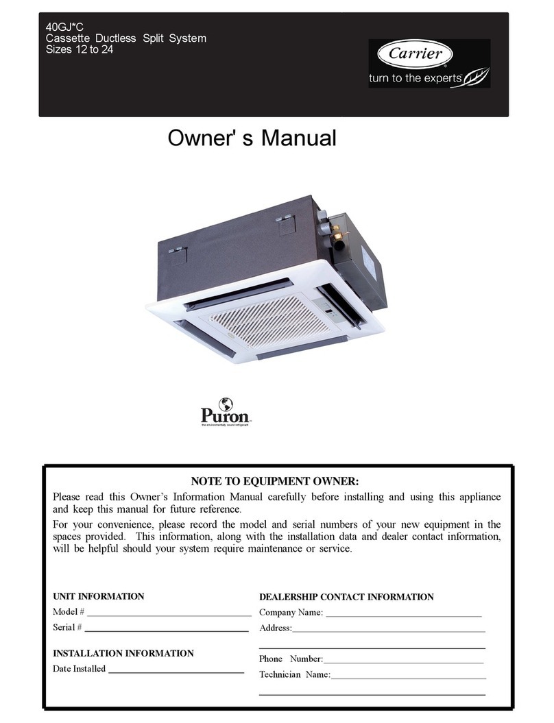 Carrier 40GJ User manual