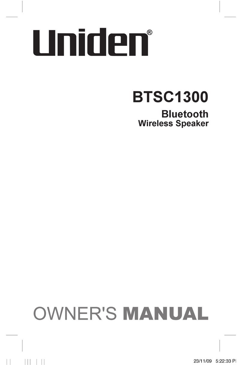Uniden BTSC1300 owner's manual