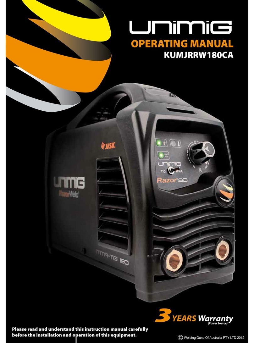 Uni-Mig KUMJRRW180CA User manual