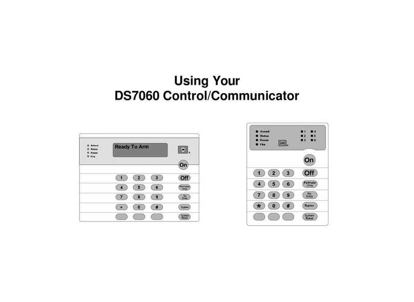 Detection Systems DS7443 Quick reference guide Detection Systems DS7443 Quick reference guide