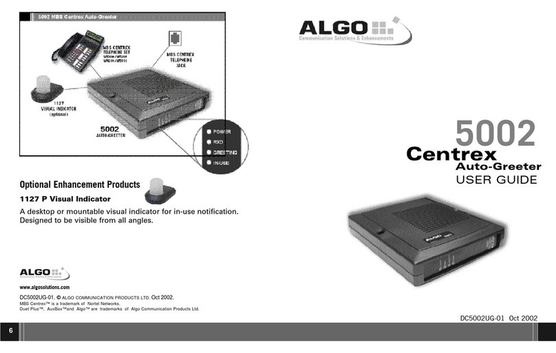 Algo 5002 user guide