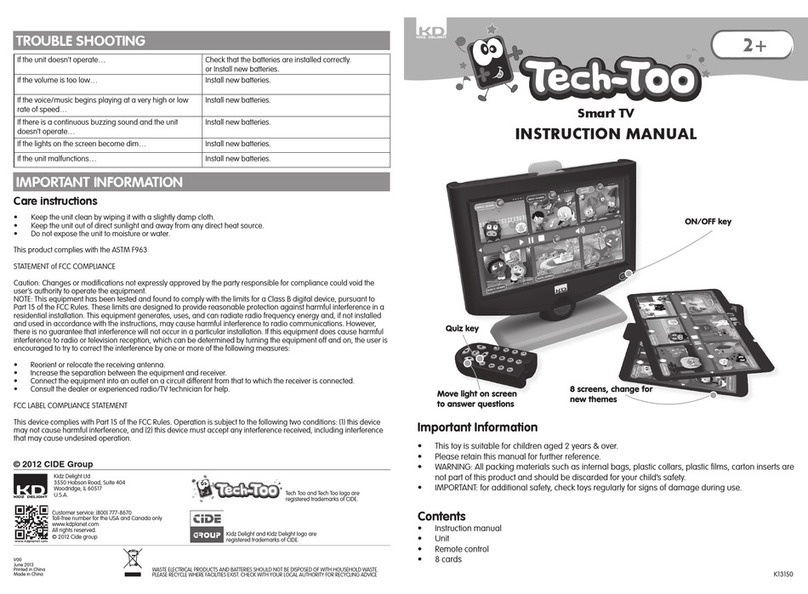 Kidz Delight Tech-Too instruction manual