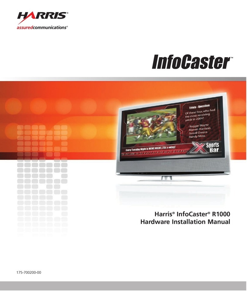 Harris InfoCaster R1000 Hardware installation manual