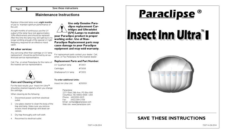 Paraclipse Insect Inn Ultra I instruction manual