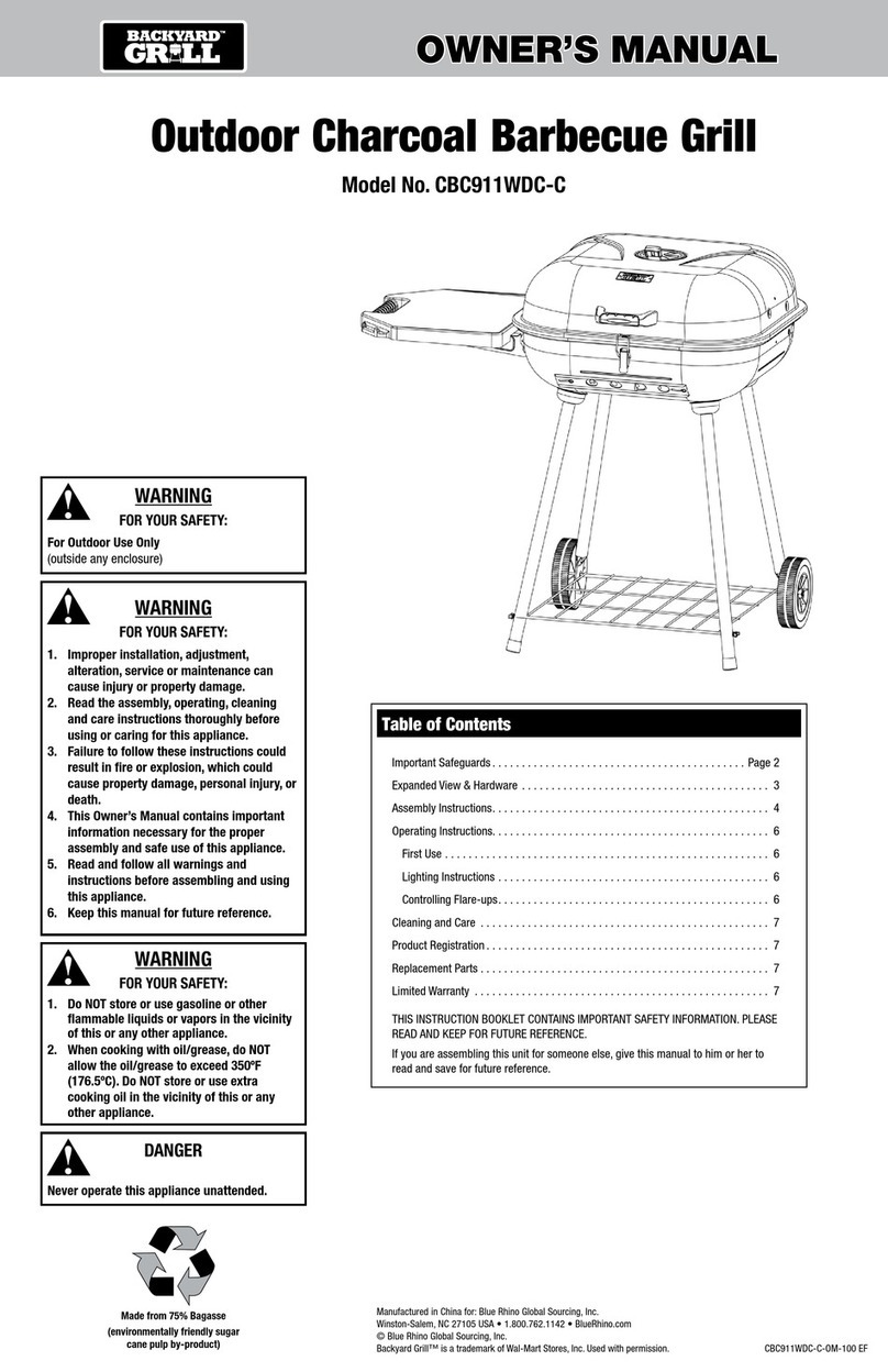 Backyard CBC911WDC-C User manual