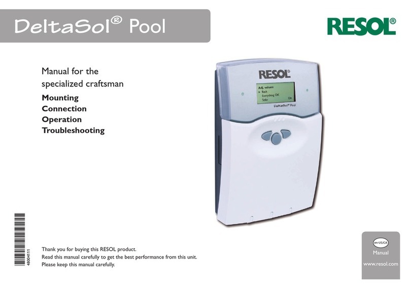 Resol DeltaSol Pool Mounting connection and operation troubleshooting Resol DeltaSol Pool Mounting connection and operation troubleshooting