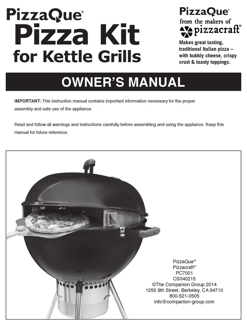 Pizzacraft PizzaQue PC7001 owner's manual