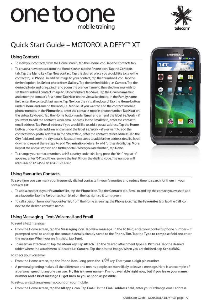 Motorola DEFY XT User manual