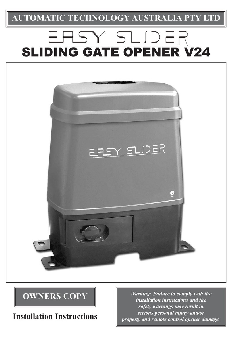 Automatic Technology Easy Slider User manual